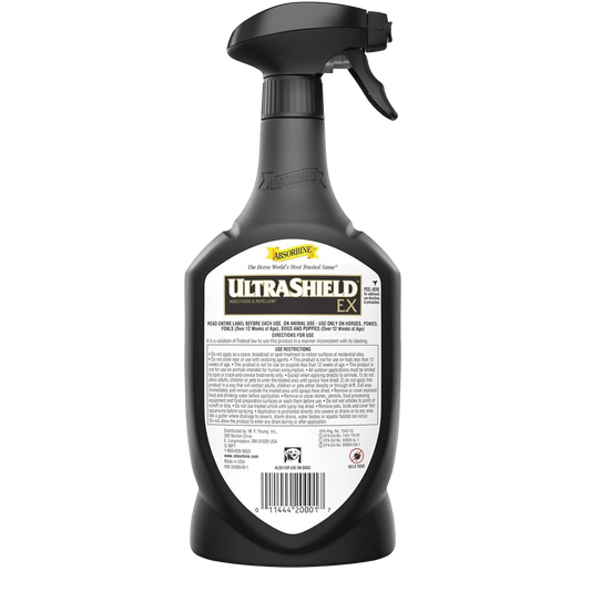 UltraShield® EX Insecticide & Repellent,"Black trigger spray bottle with front label"