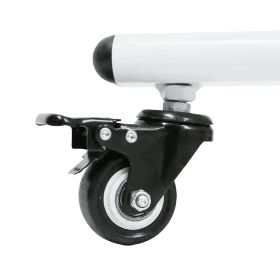Duo-Sprint Dryer with Movable Dryer Stand by Waggz,"Close-up of locking caster wheel on stand leg"