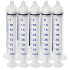 Puppywamer Latchons Syringe Nipple Feeders,"Five clear feeding syringes with white nipple tips"