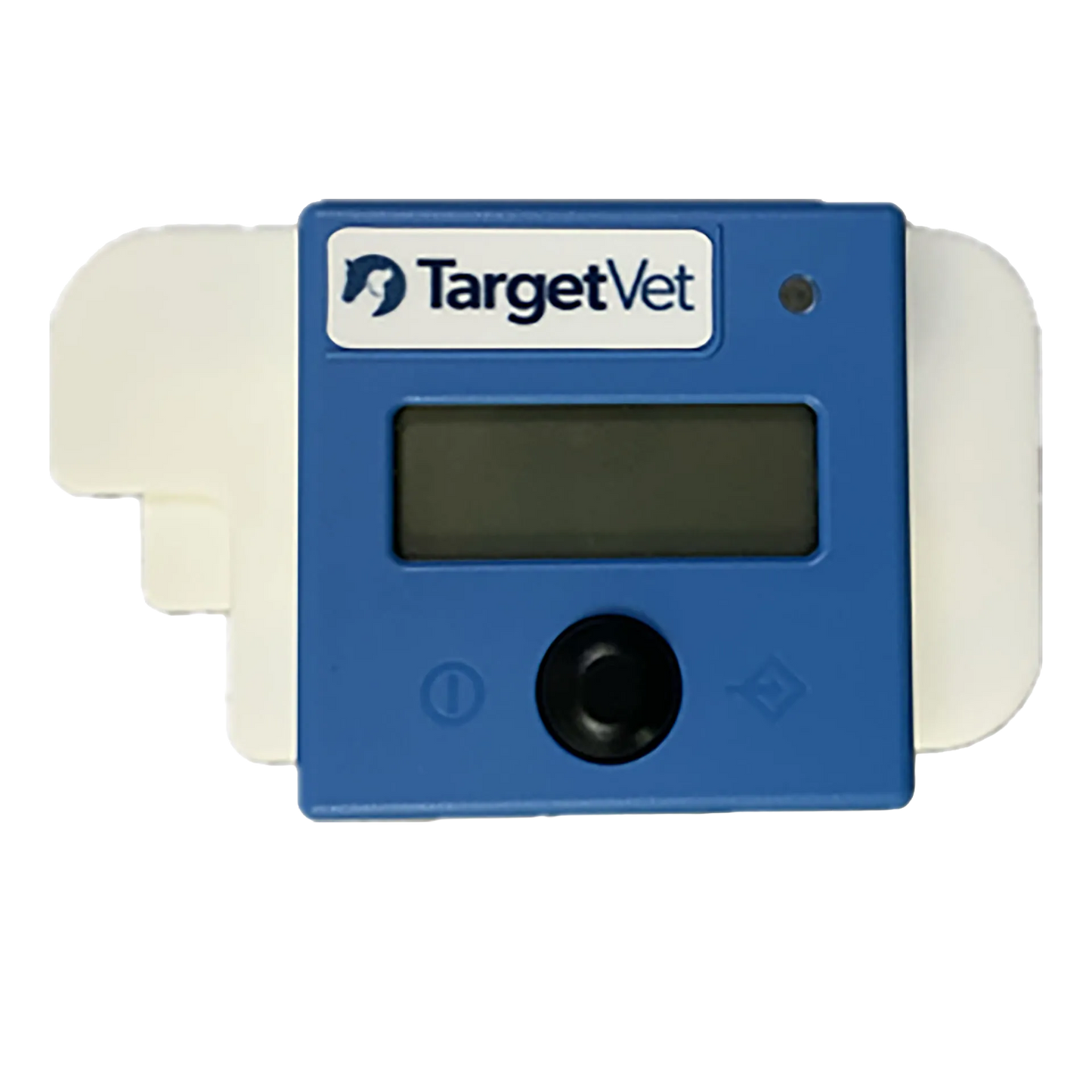 Equine Blue Cube Reader Plus,"Blue handheld reader with screen and black circular sensor"