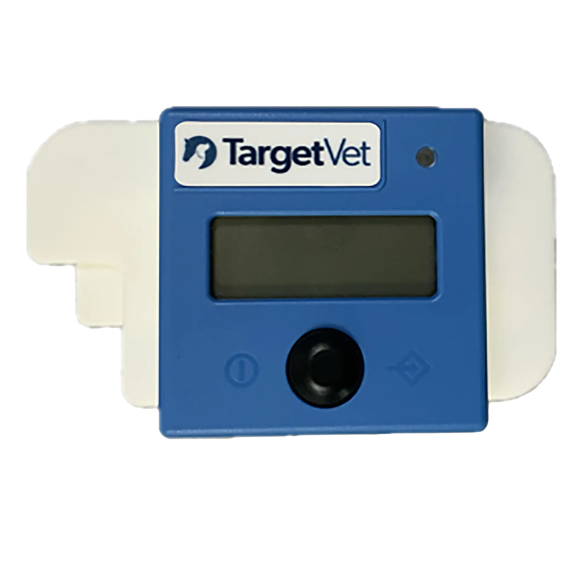 Equine Blue Cube Reader Plus,"Blue handheld reader with screen and black circular sensor"