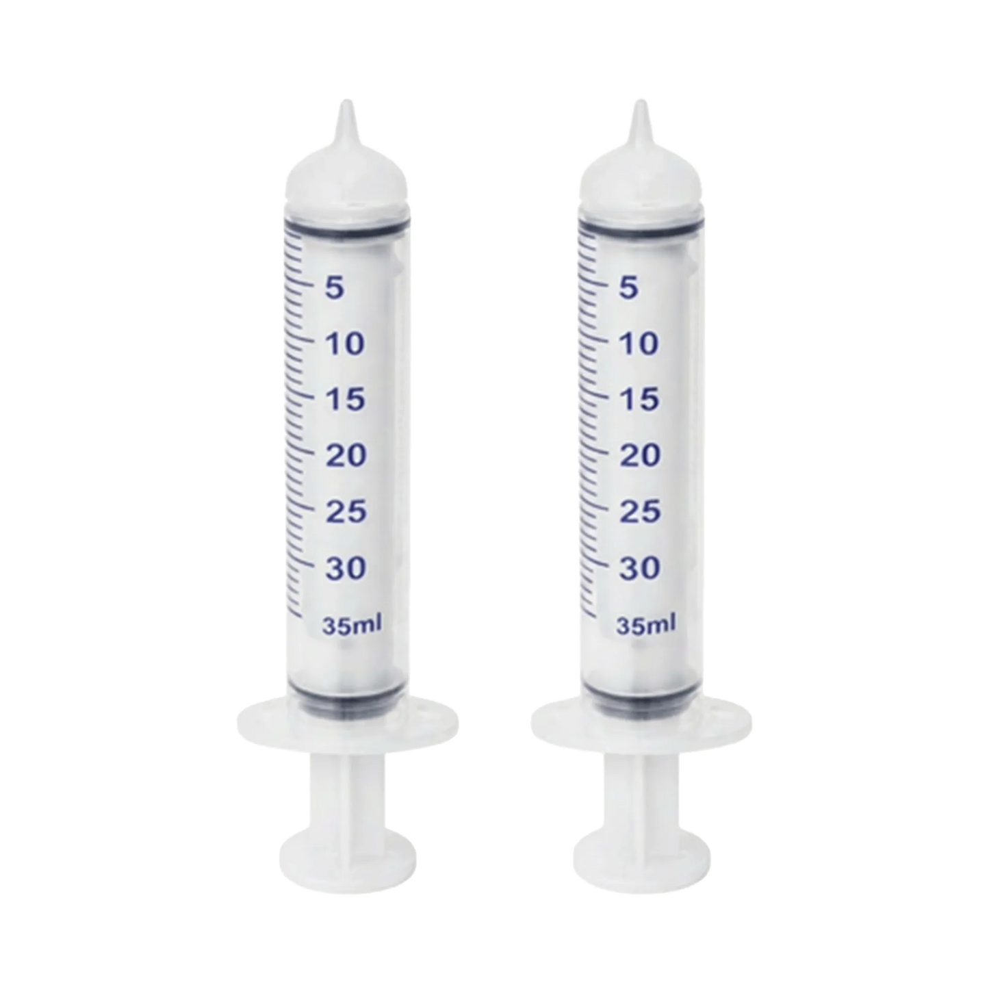 Puppywamer Latchons Syringe Nipple Feeders,"Pair of clear feeding syringes with soft nipple tips"