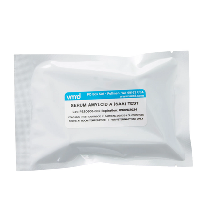 Serum Amyloid A Test (SAA Test Kit),"Sealed white foil pouch with front label"