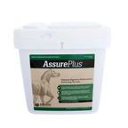 Assure® Plus,"White plastic tub with snap lid and front label"