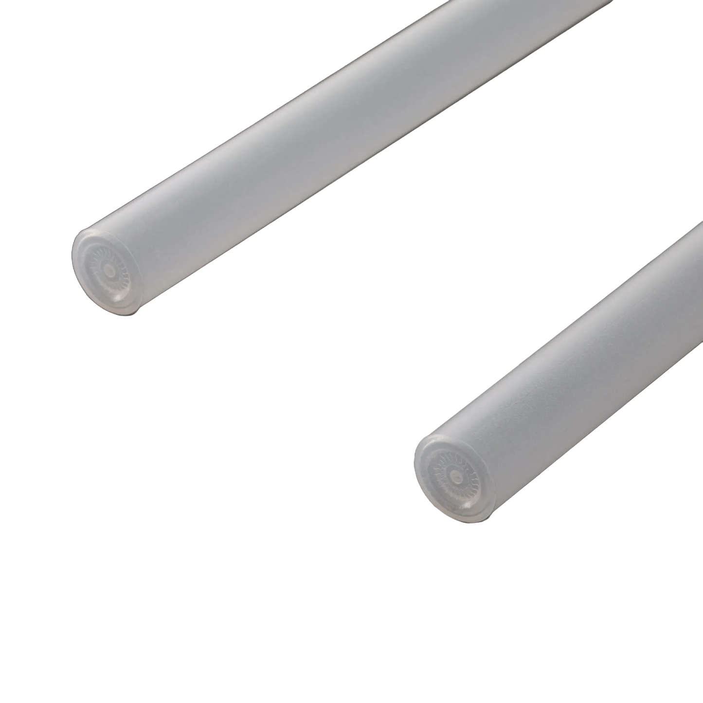 Holding Goblets,"Pair of clear cylindrical goblets shown diagonally"