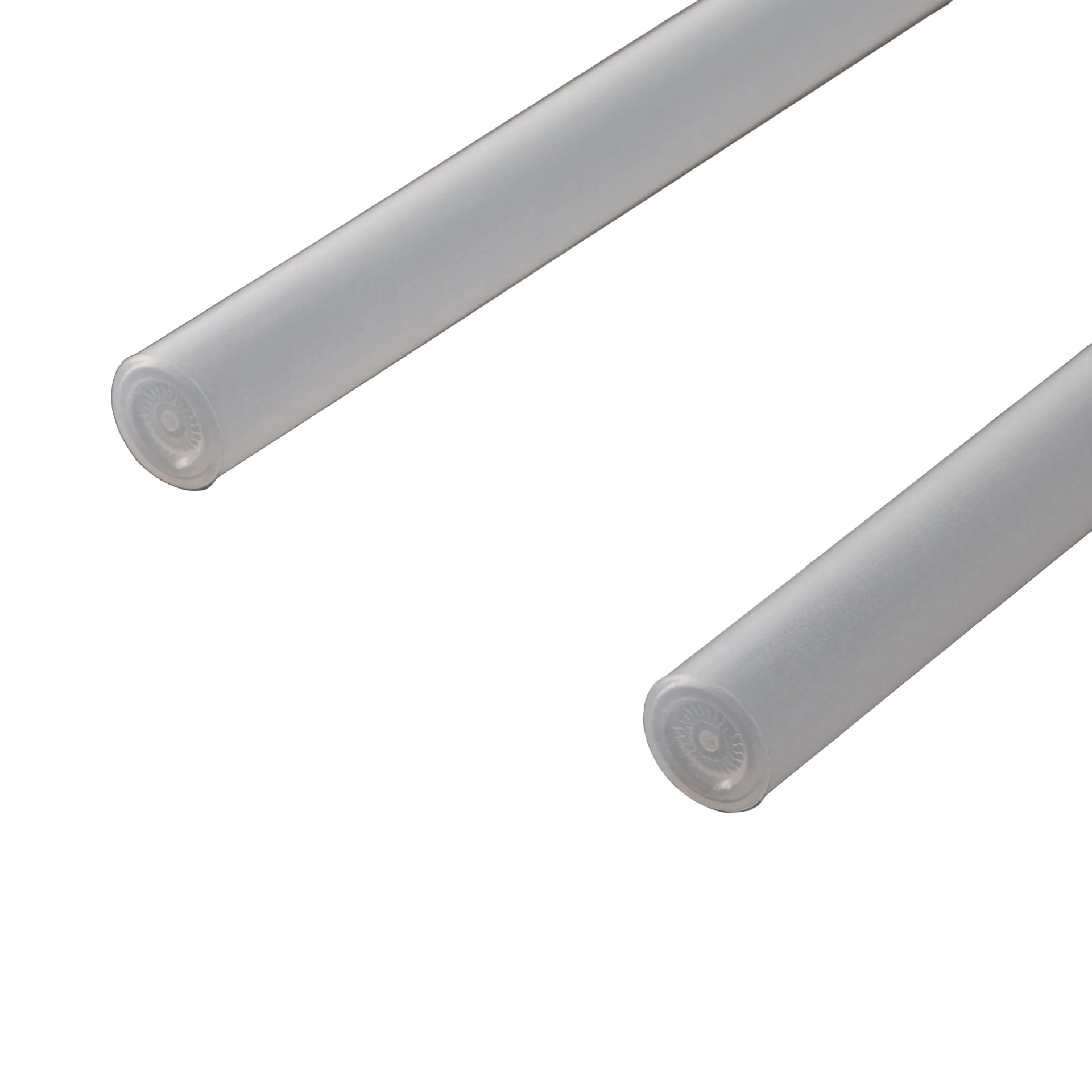 Holding Goblets,"Pair of clear cylindrical goblets shown diagonally"