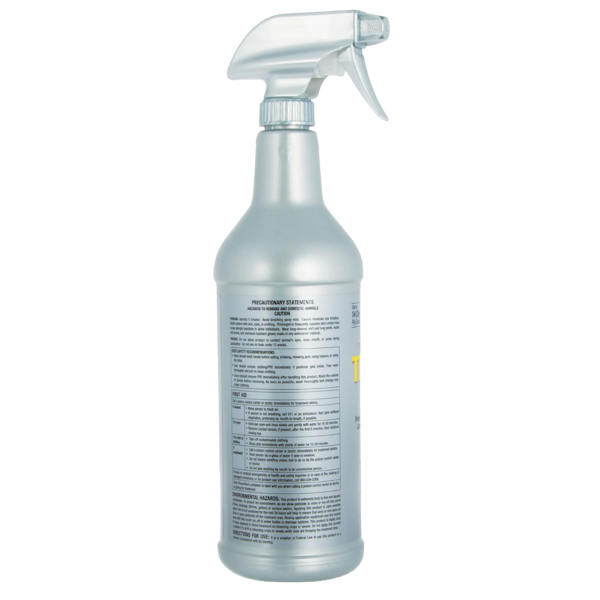 Tri Tec 14™ Fly Repellent + TS,"Back view of spray bottle with trigger nozzle"