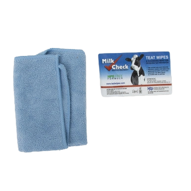 Udderly EZ Horse Milker,"Folded blue cloth wipes beside product packet"