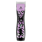 Pulse ZR II Wild Limited Edition Clipper by Andis,"Purple clipper with black cow print pattern"