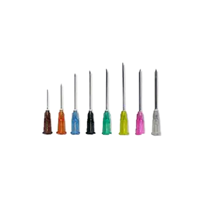 Hypodermic Needle,"Assorted needles with color-coded hubs"