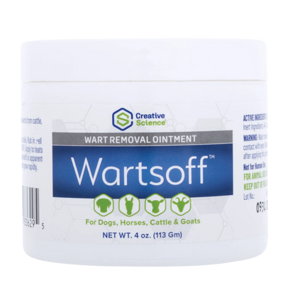 Wartsoff™,"White ointment jar with screw-top lid, front label view"
