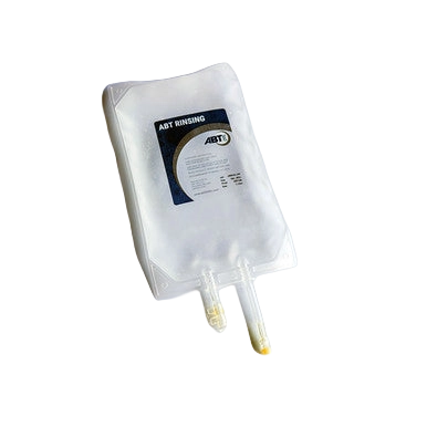 ABT Rinsing Solution,"Clear solution pouch with two tube ports"