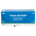 12cc Syringes with 18 gauge Needles,"Blue box with single clear syringe in front"
