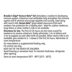 Breeder's Edge® Nurture Mate™ for Puppies & Kittens,"Back label of product packaging with directions and storage information"
