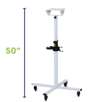 Movable Dryer Stand for Duo-Surge Dryer by Waggz,"White rolling stand with caster base and top bracket"