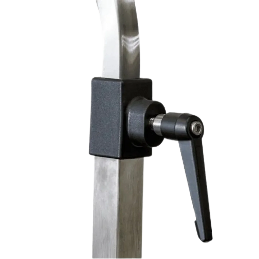 "50"" Dog Grooming 908 Electric Table without Drawer by Waggz","Metal grooming arm clamp with black adjustment lever"