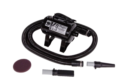 K-9 Fluffer Dog Dryer & Dog Fluffer,"Black dryer with flexible hose and nozzle attachments"
