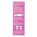 PetCount™,"Pink packaging panel with test device and result examples"