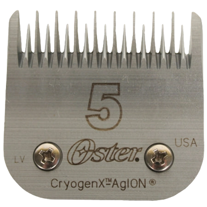 A5 Oster® Cryogen-X™ Blades,"Metal clipper blade with fine teeth and two screws"