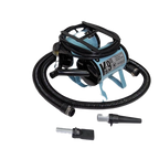 K-9 III Dog Dryer With FREE Water Peeler,"Blue dryer with black hose and two nozzle attachments"