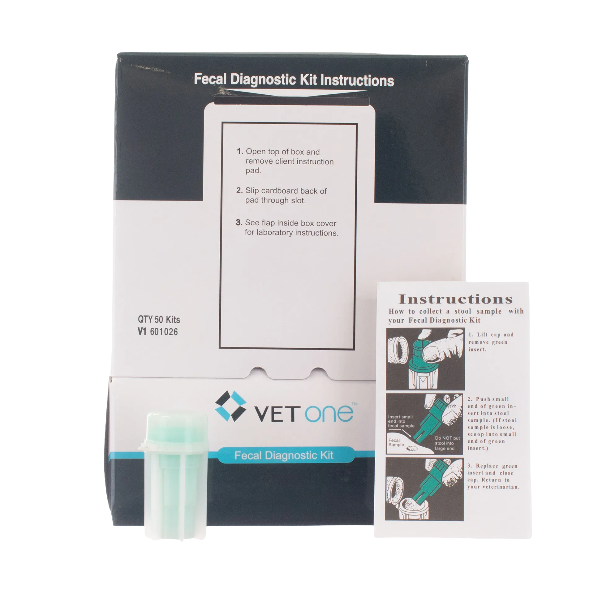 Fecal Float Device,"Box with sample vial and instruction sheet"