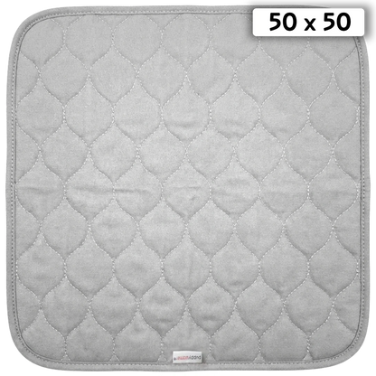 Puppywarmer Whelping Box Pad,"Gray quilted square pad with rounded corners"