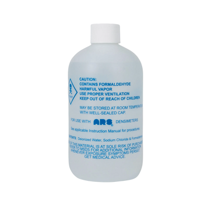 Densimeters Formalin 10 Solution (500ml),"White plastic bottle with ribbed cap and blue caution label"