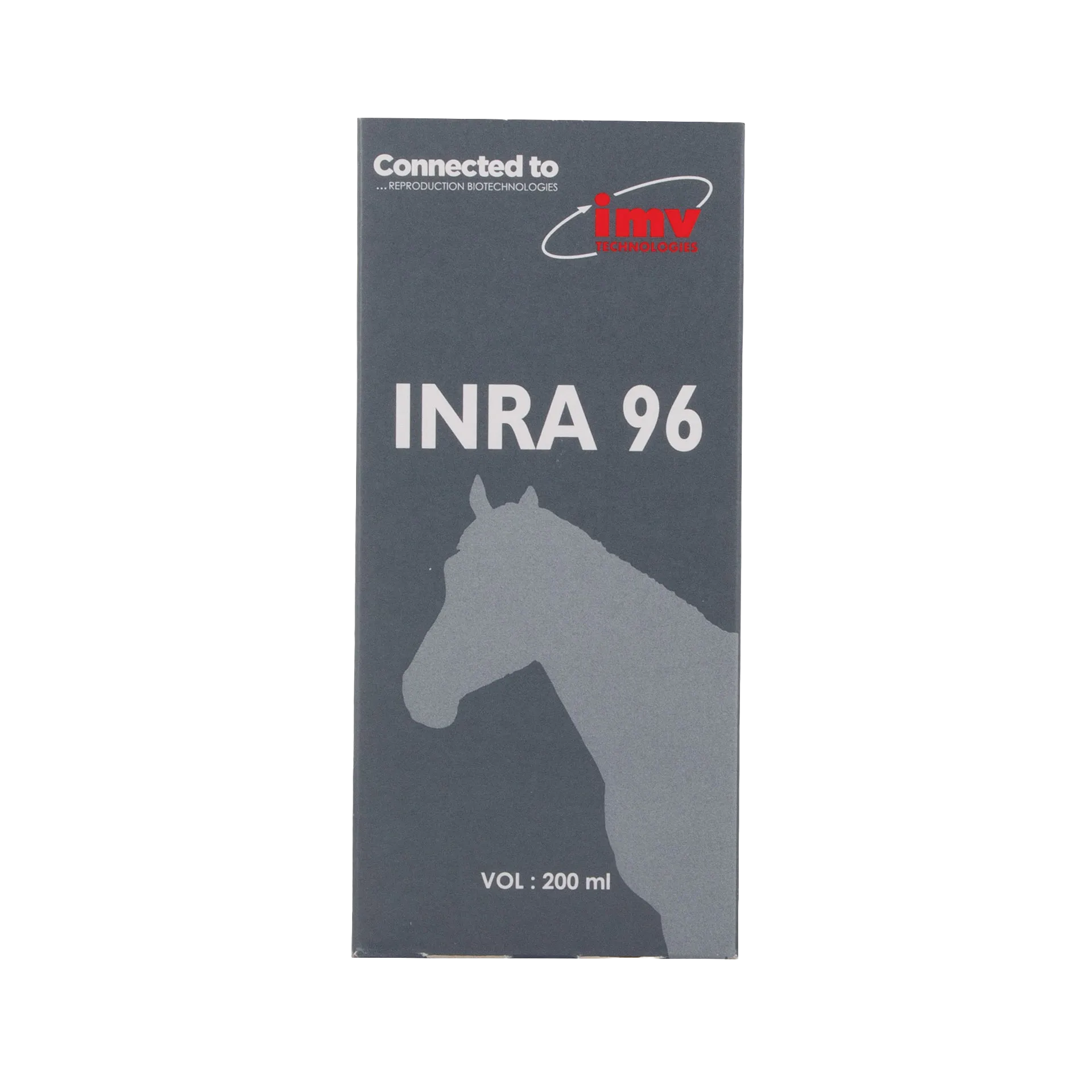 INRA 96 Extender,"Dark gray product box with horse silhouette"