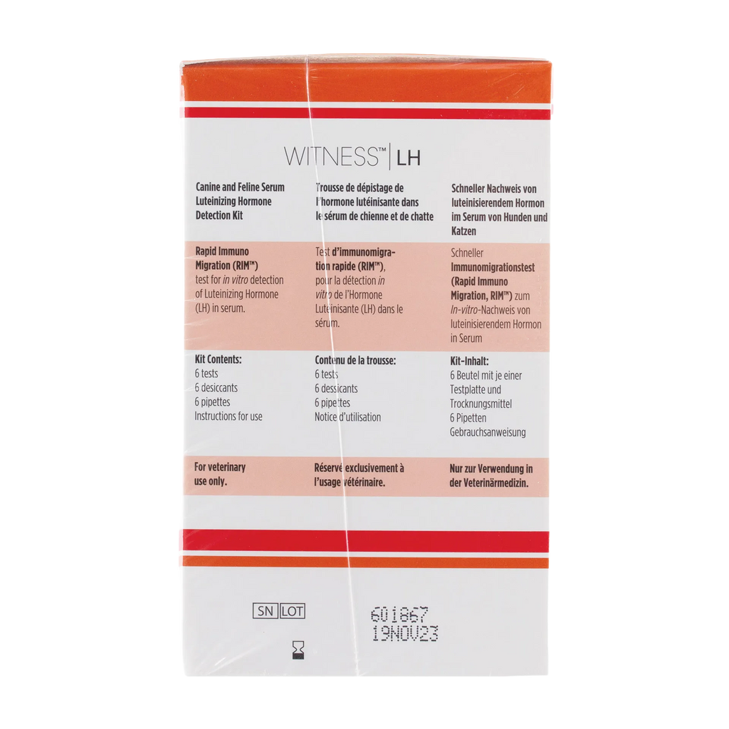 WITNESS™ LH Test Kit,"Box side panel with orange and red stripes"
