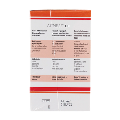 WITNESS™ LH Test Kit,"Box side panel with orange and red stripes"