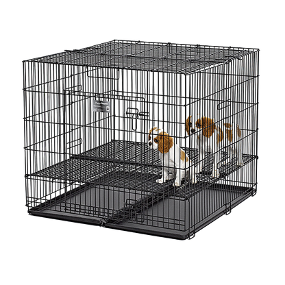Midwest® Puppy Playpen,"Black wire playpen with floor grate and tray"