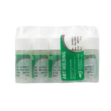 ABT360 Holding Media,"Pack of small vials with white caps in clear bag"