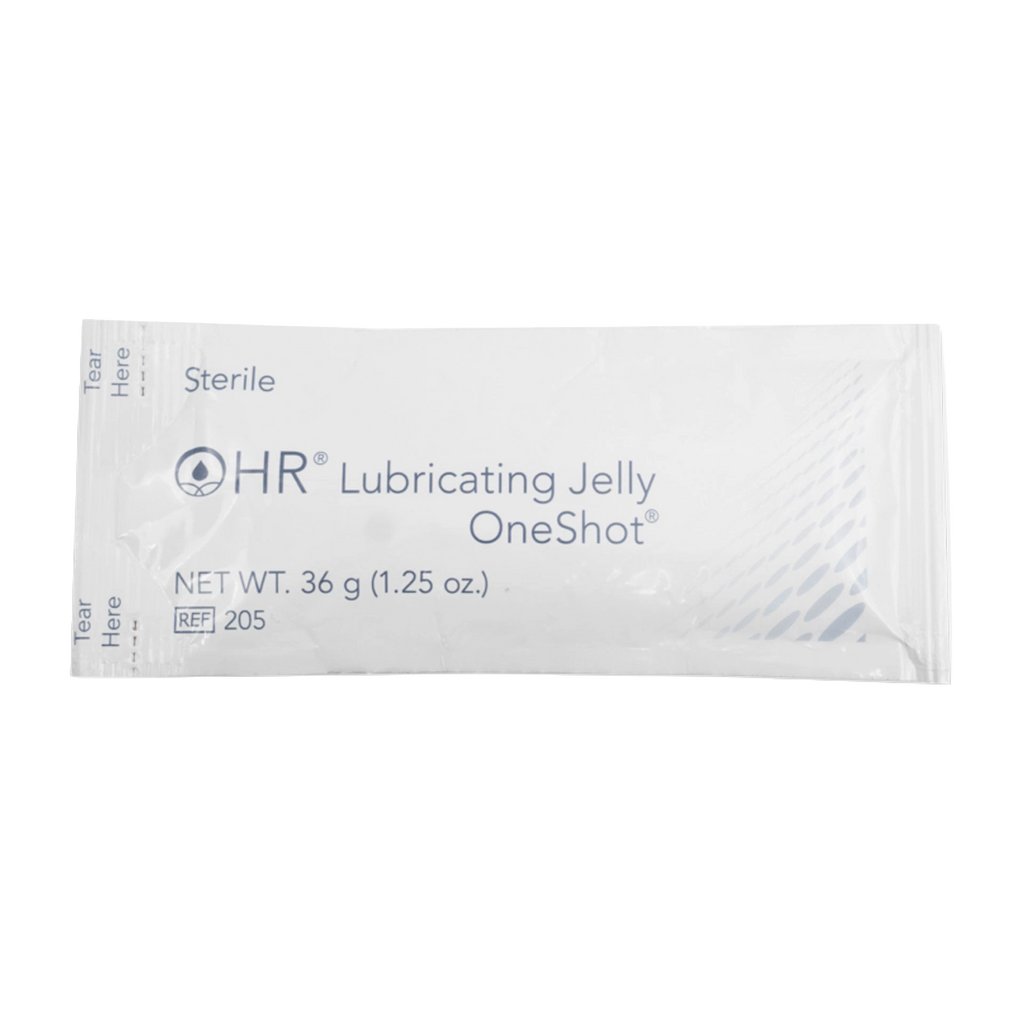 HR Sterile Lubricating Jelly One Shot,"Single-use lubricating jelly packet"