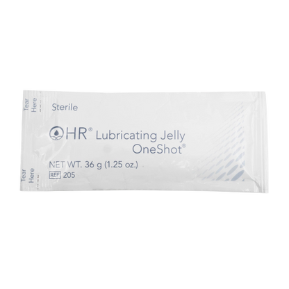 HR Sterile Lubricating Jelly One Shot,"Single-use lubricating jelly packet"