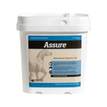 Assure®,"White plastic bucket with snap lid and front label"
