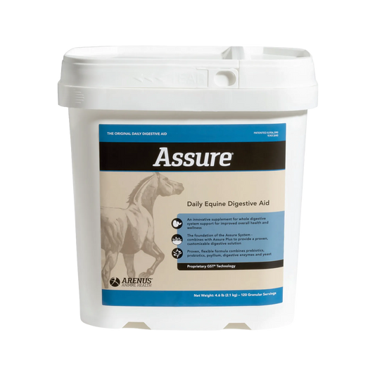 Assure®,"White plastic bucket with snap lid and front label"
