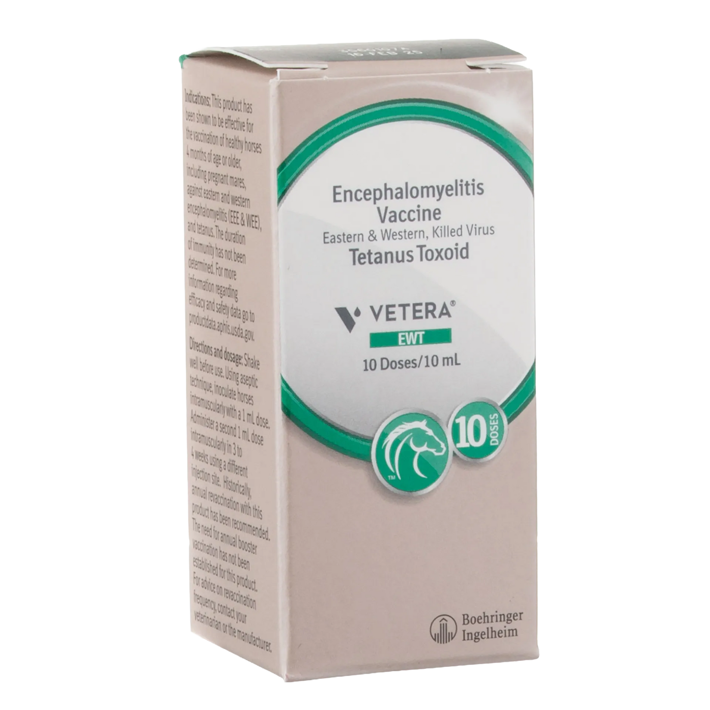 VETERA® EWT,"Vaccine box carton shown from front and side angles"
