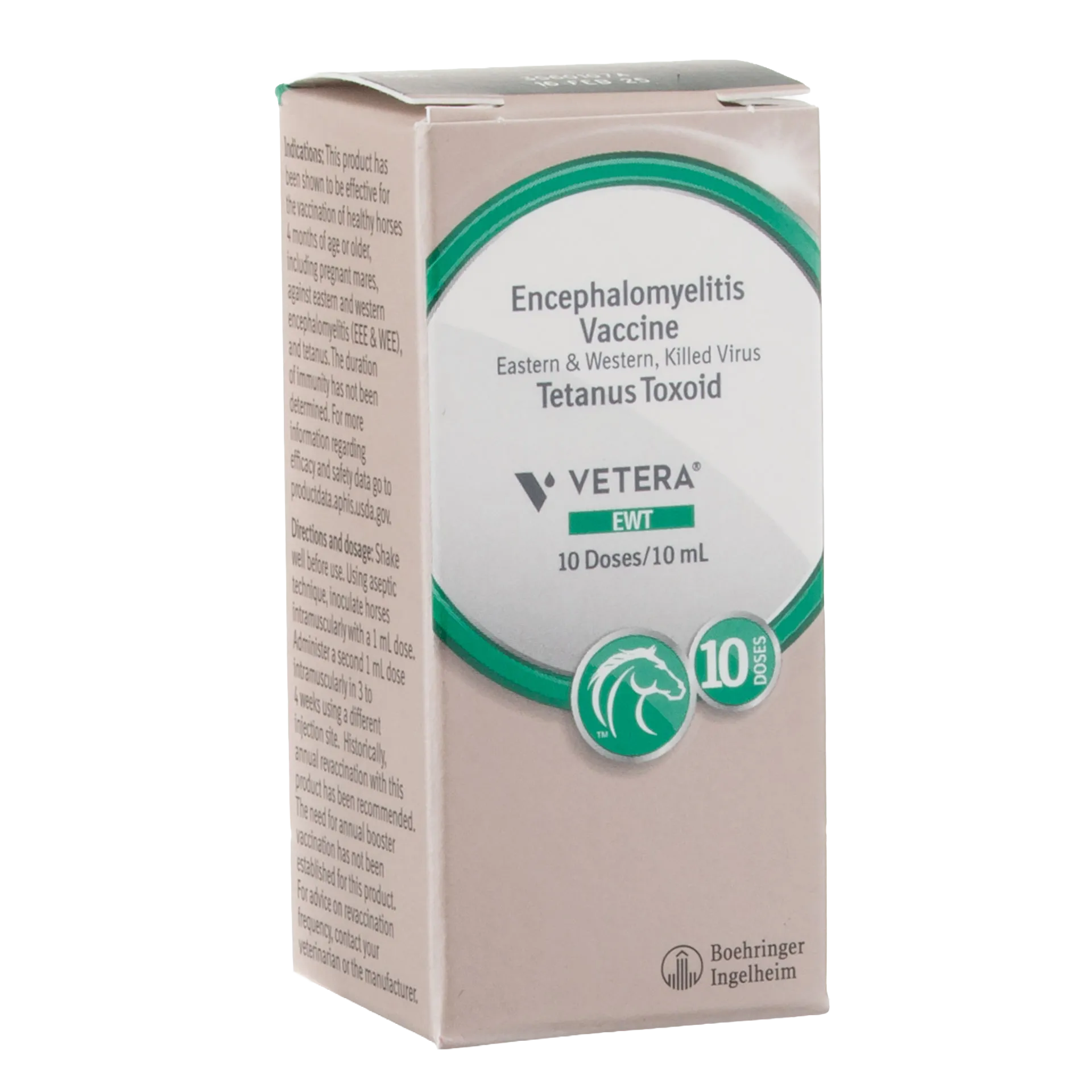 VETERA® EWT,"Vaccine box carton shown from front and side angles"