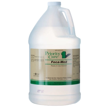 Fecal Solution,"Large white gallon jug with handle and printed label"
