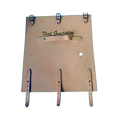 Leather Cover for Missouri AV,"Tan leather cover with three hanging straps and top clips"