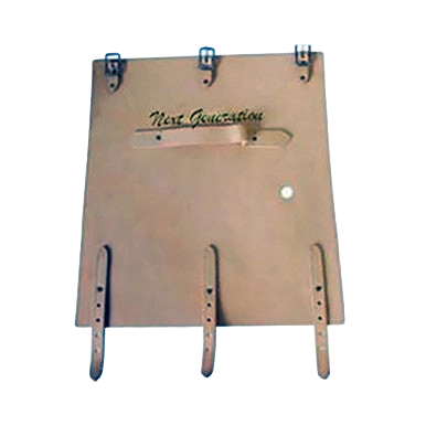 Leather Cover for Missouri AV,"Tan leather cover with three hanging straps and top clips"