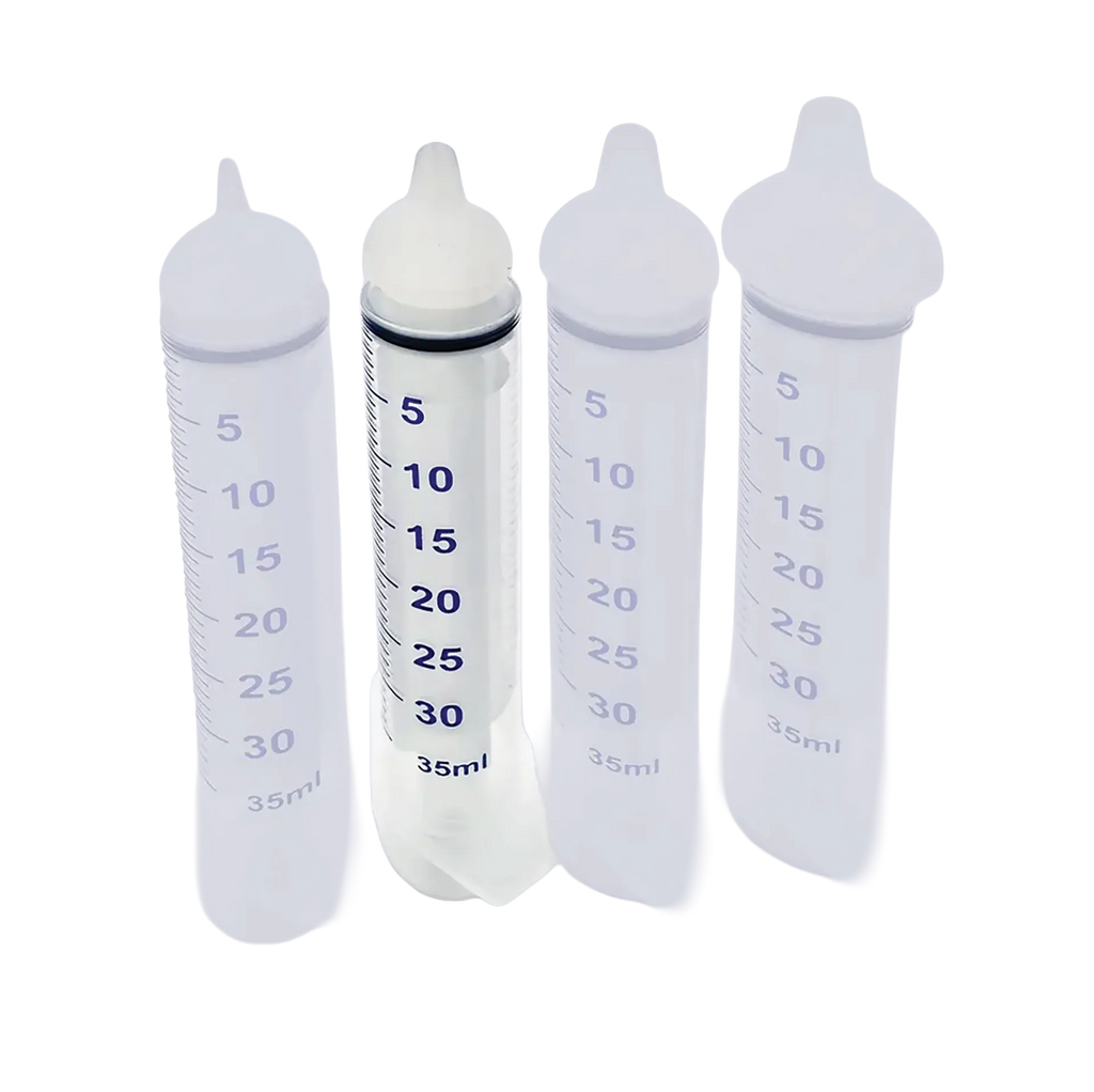 Puppywamer Latchons Syringe Nipple Feeders,"Four graduated feeding syringes with silicone nipples"