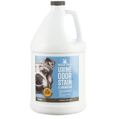Natural Touch® Urine Odor & Stain Eliminator,"White gallon jug with handle and blue front label"