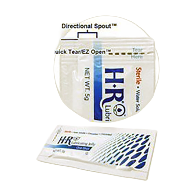 HR Sterile Lubricating Jelly One Shot,"Single-use lubricant packet with round pouch insert"