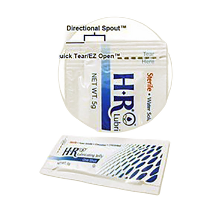 HR Sterile Lubricating Jelly One Shot,"Single-use lubricant packet with round pouch insert"