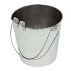 Flat-Sided Pails,"Metal pail with flat side and wire handle"