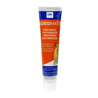 BrushMate ToothPaste,"Toothpaste tube with orange and blue label and dog image"