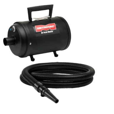 Air Force Blaster Variable Speed Dryer,"Black canister dryer with coiled hose and handle"