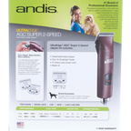 Andis® UltraEdge® Pro Clip AGC Super 2 Animal Clipper,"Animal clipper with blade shown on retail box"