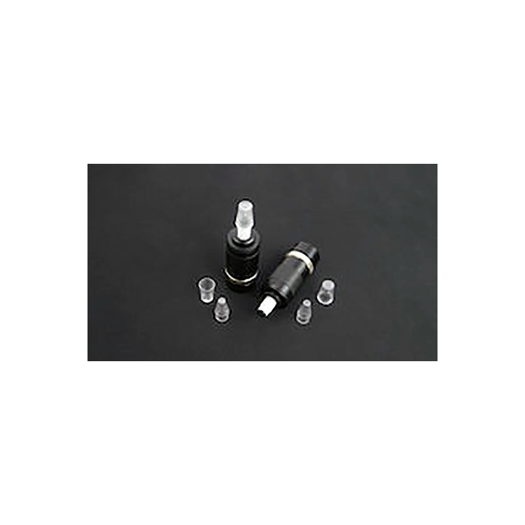 iSperm Sampling Chips,"Two black cylindrical pieces with four clear caps"